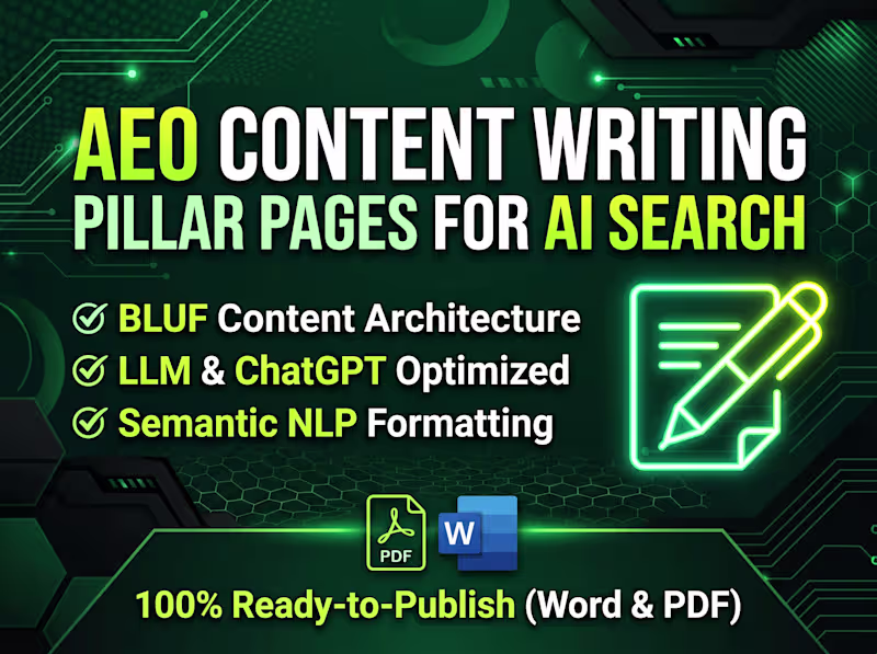 Cover image for Premium AEO Content Writing: Rank on ChatGPT & SGE