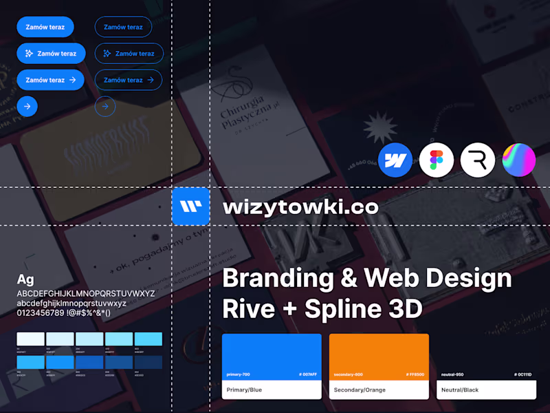 Cover image for Wizytowki | Branding + Web Design + Webflow + Rive + Spline