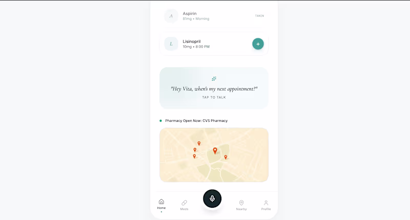 Cover image for VitaVoice: Voice-First Health Assistant
Never miss