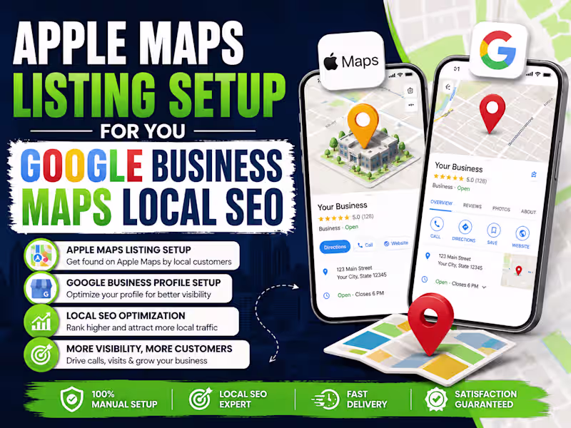 Cover image for Apple maps listing setup for you google business maps local seo