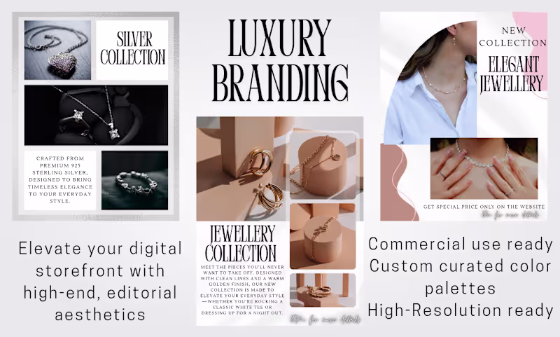 Cover image for Luxury Social Media Post Design for Jewellery and Fashion