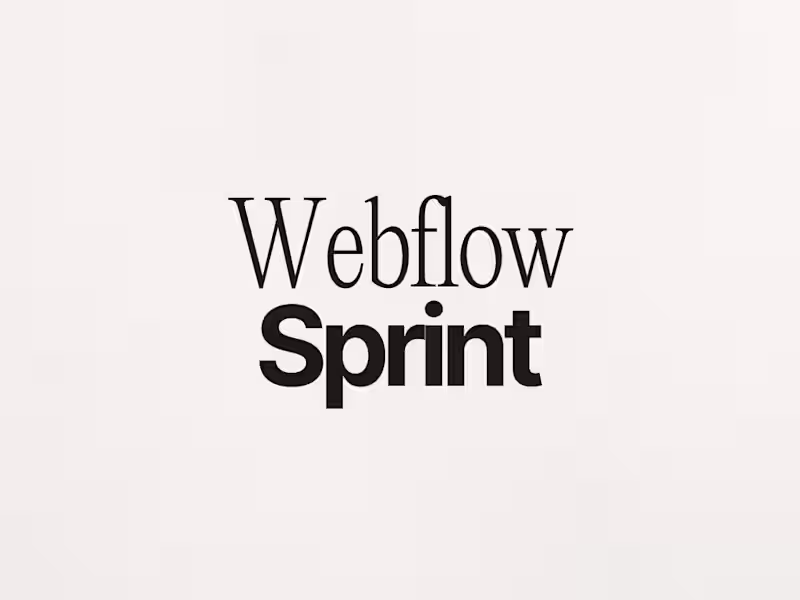 Cover image for Webflow Sprint