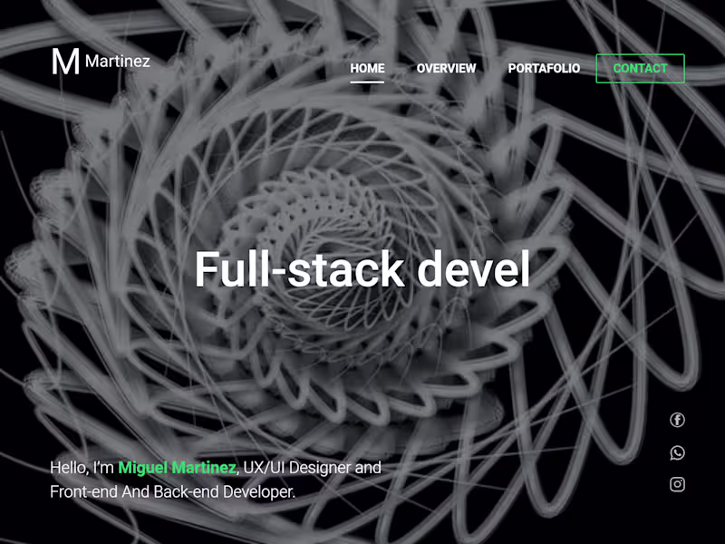 Cover image for Developer of my own online portfolio