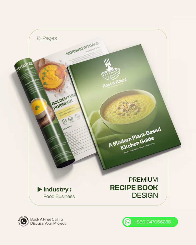 Cover image for Food Recipe Book Design