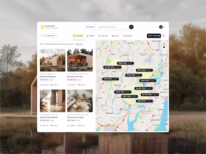 Cover image for Hunian - Real Estate Website Animation
