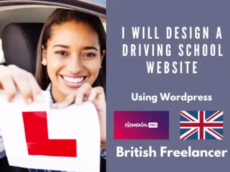 Cover image for I will design a driving school website in wordpress