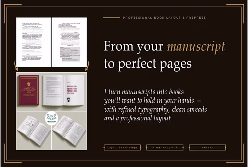 Cover image for Professional Book Design & Interior Layout