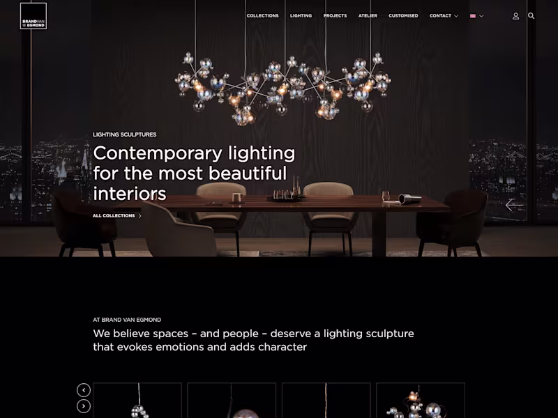 Cover image for Wordpress Wesbite Design For Luxury Lighting Design Brand 