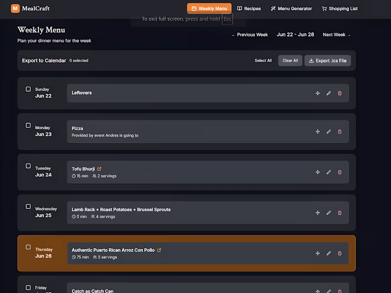 Cover image for Mealcraft: Streamlining Meal Planning with React and TypeScript