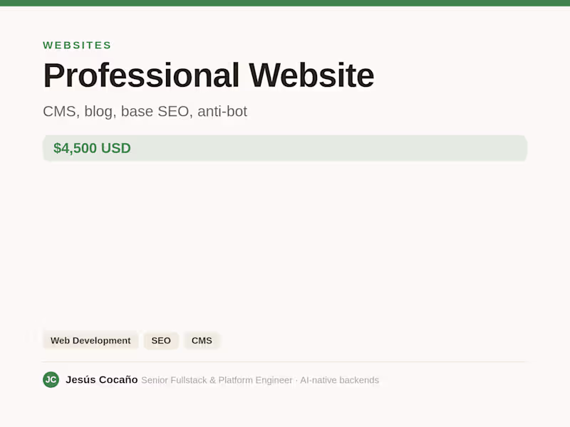 Cover image for Professional Website (CMS + SEO)