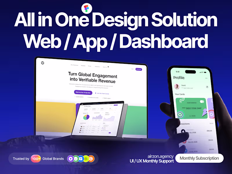 Cover image for Product Design Subscription | Web, App & Dashboard UI/UX Designs