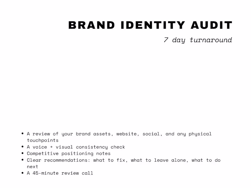 Cover image for Brand Identity Audit