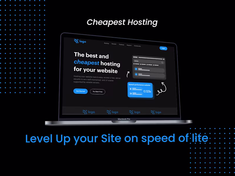 Cover image for Hosting SASS | Landing Page | Product Design | Figma | Photoshop