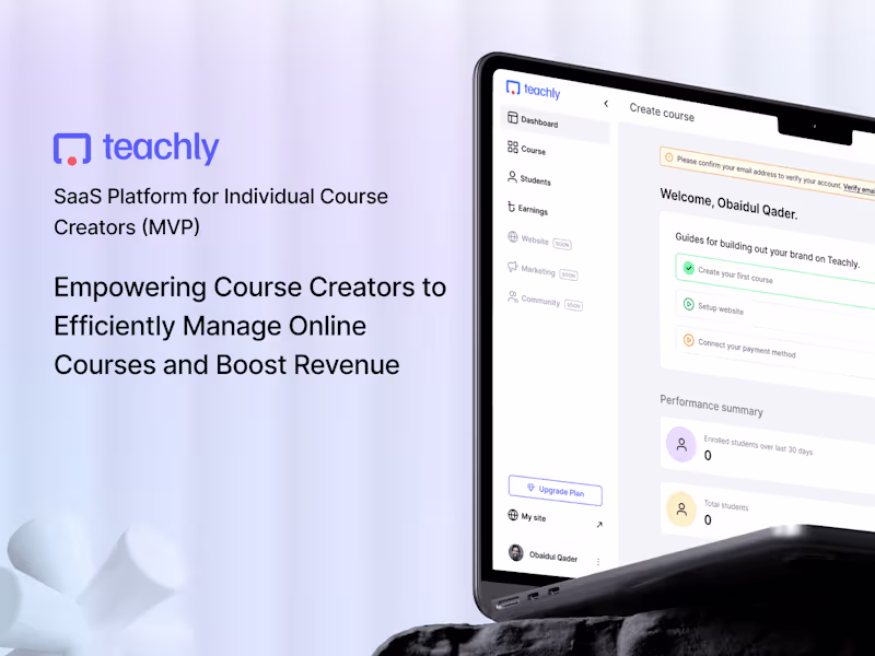 Cover image for Edtech SaaS UI/UX Design Case Study 