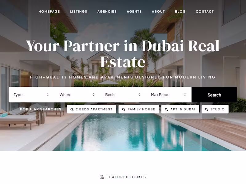 Cover image for Real Estate Website