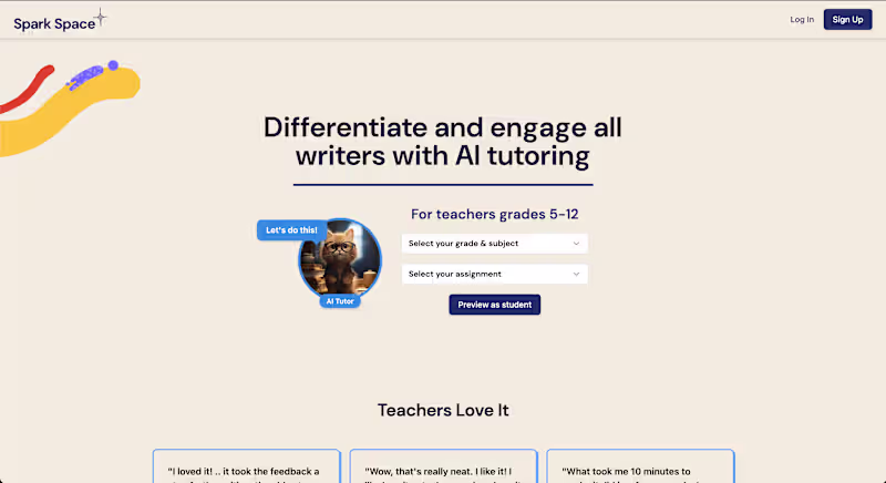 Cover image for sparkspace.ai + website