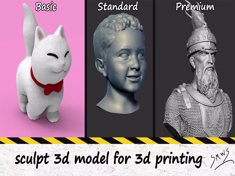 Cover image for I will sculpt 3d model for 3d printing