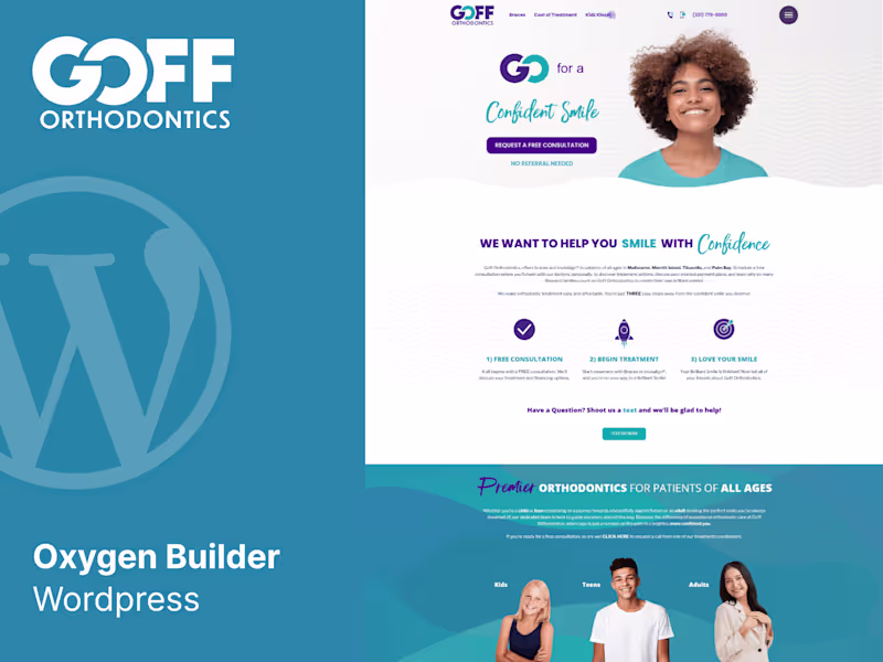 Cover image for Website for an Orthodentist