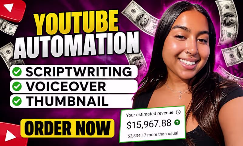 Cover image for Faceless YouTube Automation Management & Cash cow channel