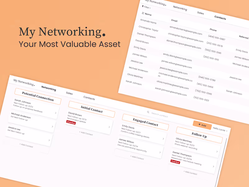 Cover image for My Networking – Simplifying Professional Relationship Management