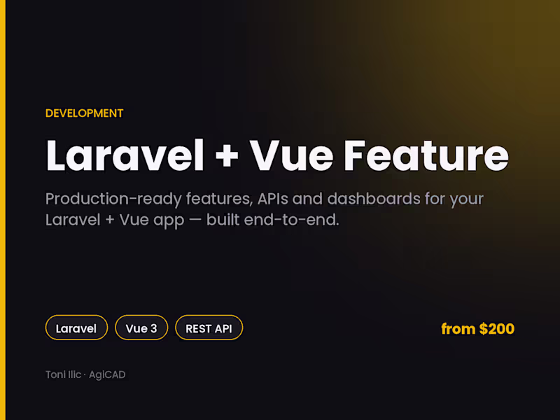 Cover image for Laravel + Vue Feature Development