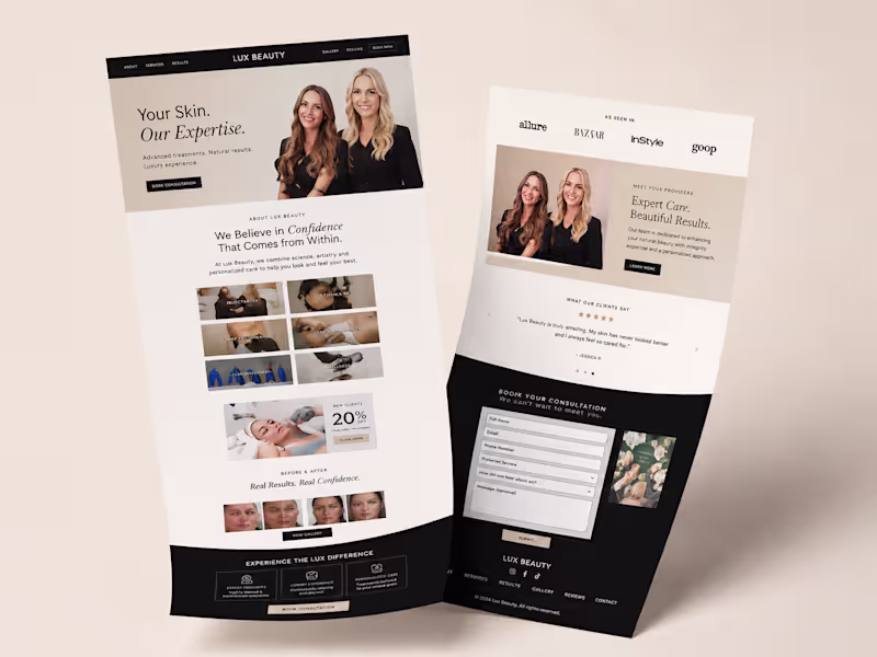 Cover image for A luxury beauty website designed