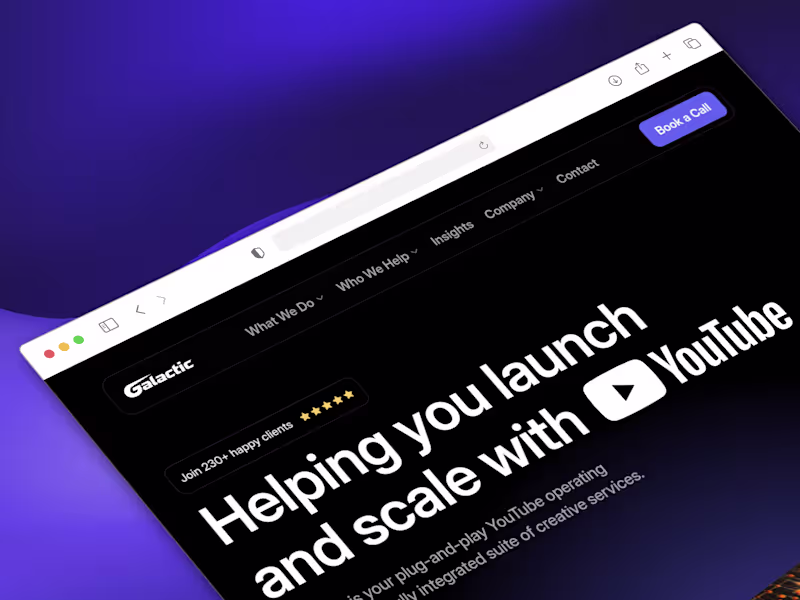 Cover image for Galactic Media || Framer Web Design