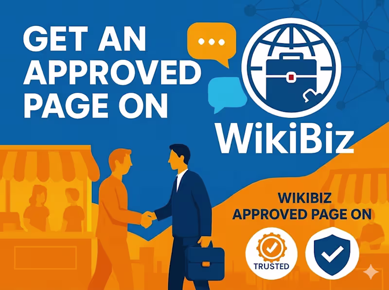 Cover image for Get an approved page from WikiBiz