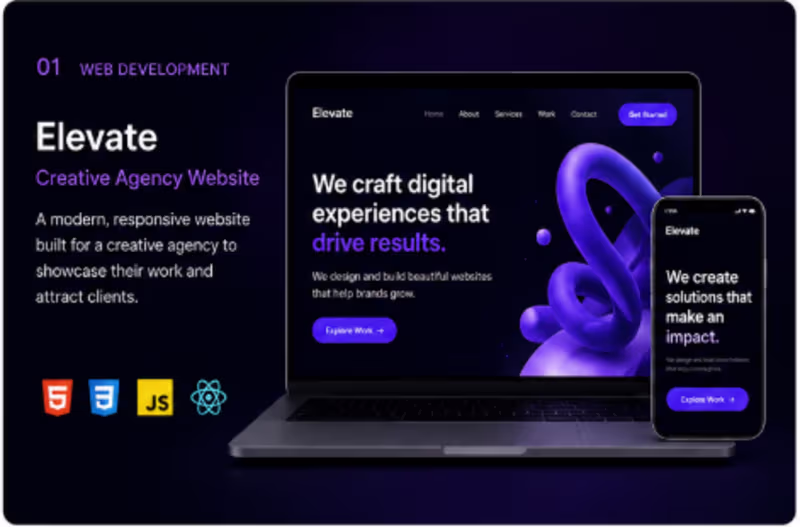 Cover image for Clean & modern creative agency website crafted for brands th...