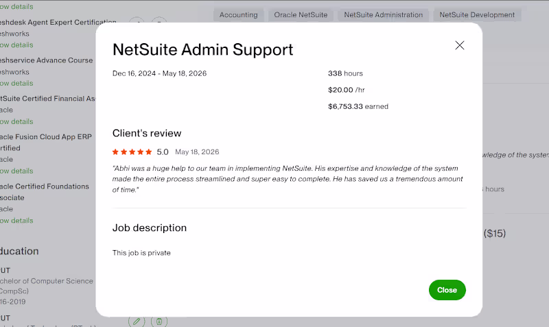 Cover image for NetSuite ERP Implementation & Optimization

Successfully