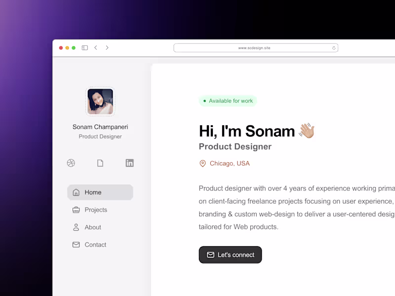 Cover image for scdesign - Portfolio website in Webstudio