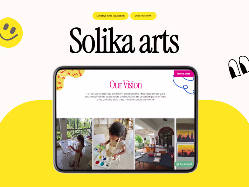 Cover image for Website Design and Development in Framer for Solika Arts