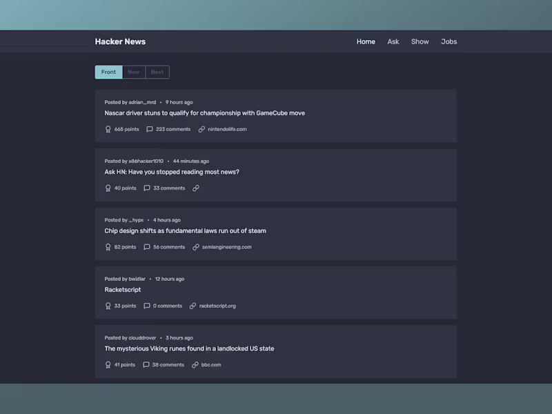 Cover image for HN React