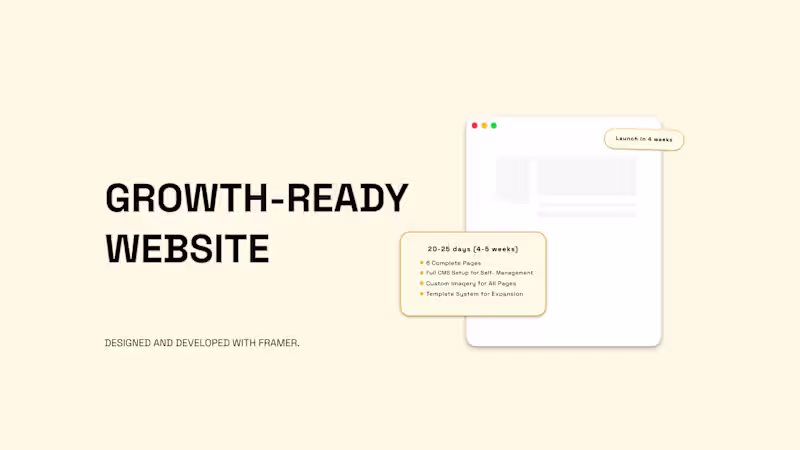 Cover image for Growth-Ready Website