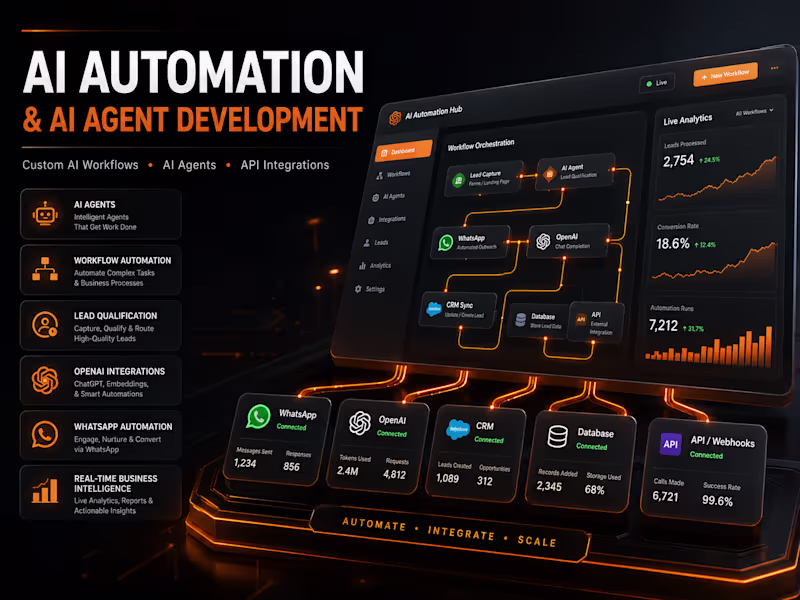 Cover image for AI Automation & AI Agent Development