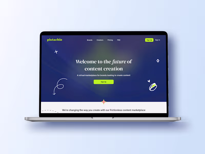 Cover image for UX/UI Design - Pistachio