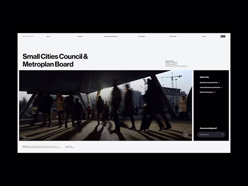 Cover image for Metroplan web design