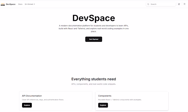 Cover image for Developer Documentation & Component Platform