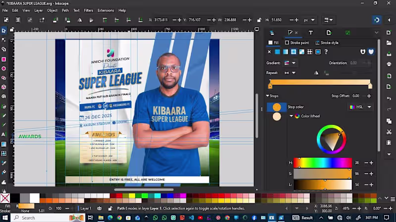 Cover image for To design a bold and engaging sports event poster that captu...