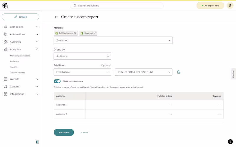 Cover image for Custom Report Builder for MailChimp