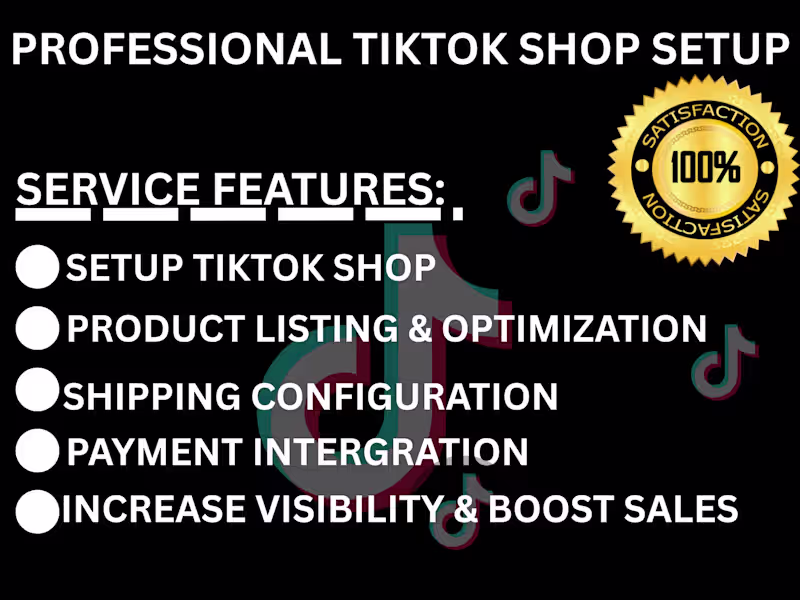 Cover image for tiktok shop setup, tiktok shop marketing tiktok shop ads