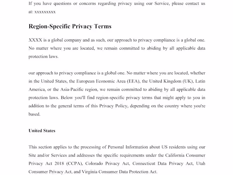 Cover image for Privacy Policy GDPR CCPA