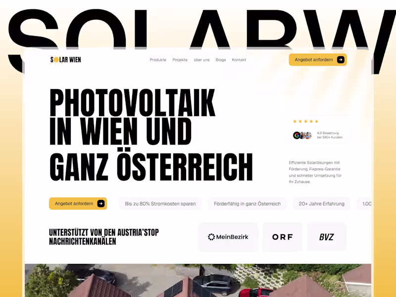 Cover image for Solar Wien. A 25 year old company finally has a site to match.
