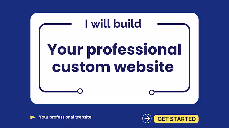 Cover image for I will build your professional custom website