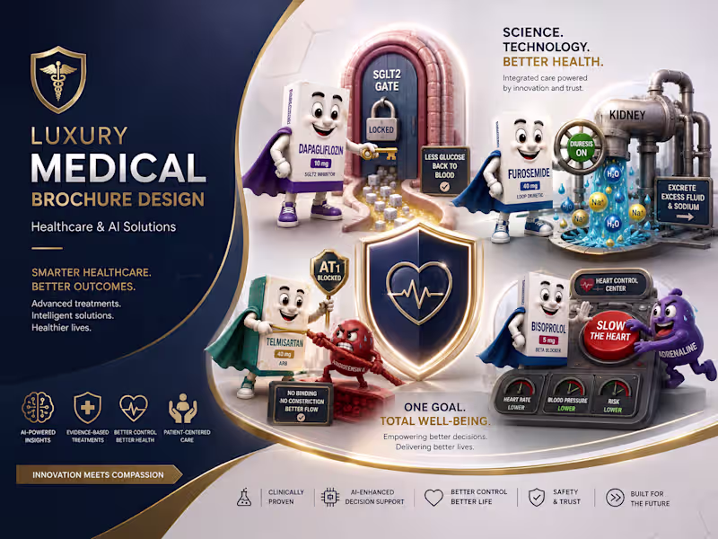 Cover image for Luxury Medical Brochure Design | Healthcare & AI Solutions