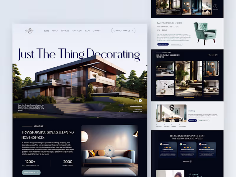 Cover image for Just The Thing Decorating: Website Redesign