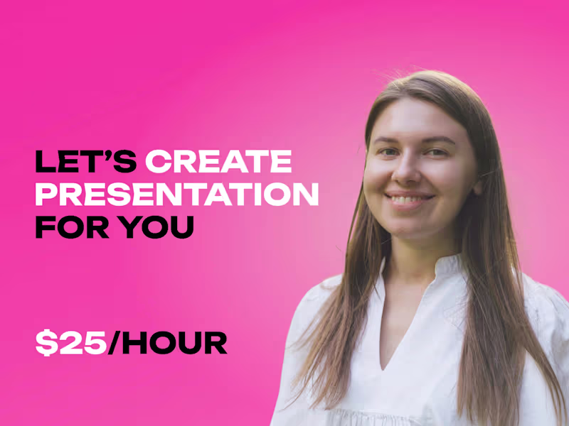 Cover image for Custom presentation with hourly rate $25