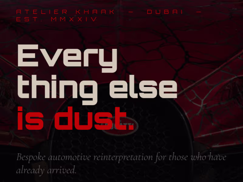 Cover image for KHAAK is a fictional bespoke