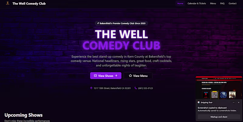 Cover image for The Well Comedy Club