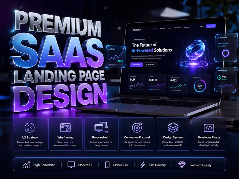 Cover image for Premium SaaS Landing Page Design